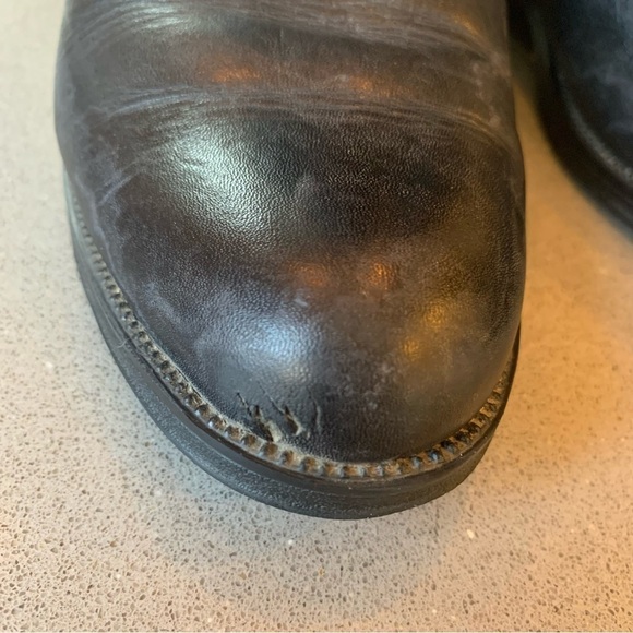 Bussola Siena Black Leather Tall Riding Boots  Buckle Strap sz 37 (US 6.5-7) - Picture 10 of 13